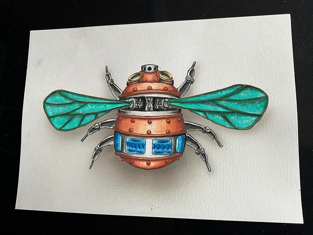 tatouage bourdon mecanique