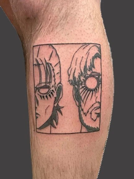 tatouage-l_attaque-des-titans-visages-stylisés